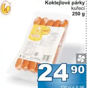 Jip Koktejlové párky kuřecí 250 g nabídka
