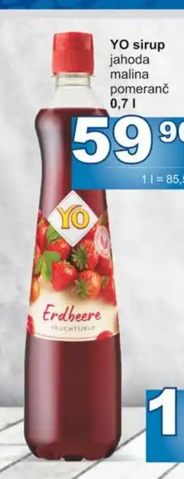 Jip YO sirup jahoda malina pomeranč 0,7 l. nabídka