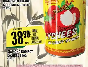 Tamda Foods DIAMOND KOMPOT LYCHEES 540G nabídka
