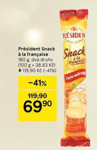 Tesco Président snack à la française 180 g nabídka