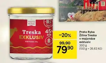 Tesco Preto ryba žilina treska v majonéze exklusiv 300 g nabídka