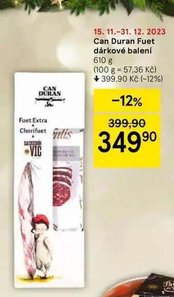 Tesco Can duran fuet dárkové balení 610 g nabídka
