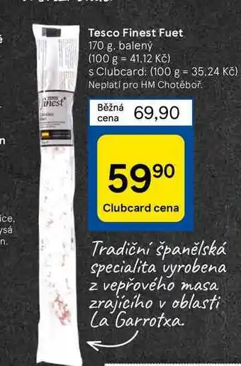 Tesco Tesco finest fuet 170 g nabídka