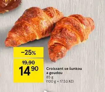 Tesco Croissant se šunkou a goudou 85 g nabídka