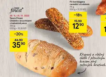 Tesco Tesco finest chlebík s brusinkami z kamenné pece 350 g nabídka