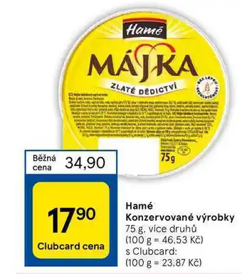 Tesco Hamé konzervované výrobky 75 g nabídka