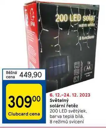 Světelný solární řetěz