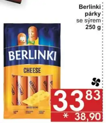 Jip Berlinki párky se sýrem 250 g nabídka