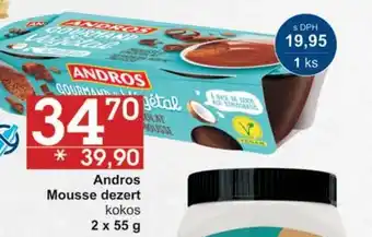 Jip Andros Mousse dezert kokos 2 x 55 g nabídka