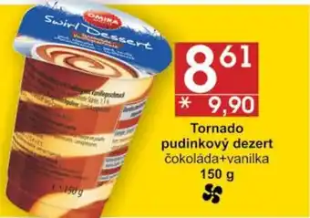 Jip Tornado pudinkový dezert čokoláda+vanilka 150 g nabídka