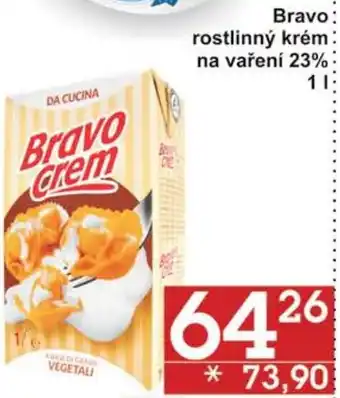 Jip Bravo rostlinný krém na vaření 23% 1 l. nabídka