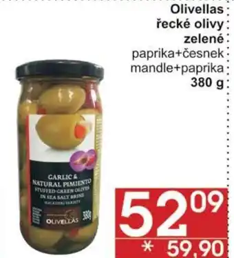 Jip Olivellas řecké olivy zelené 380 g nabídka