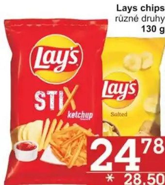 Jip Lays chips různé druhy 130 g nabídka