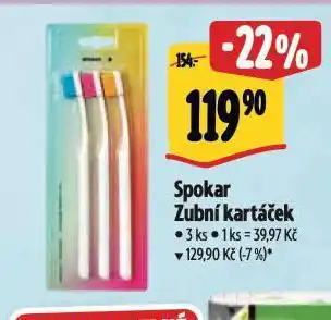 Albert Spokar zubní kartáček nabídka