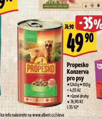 Albert Propesko konzerva pro psy nabídka