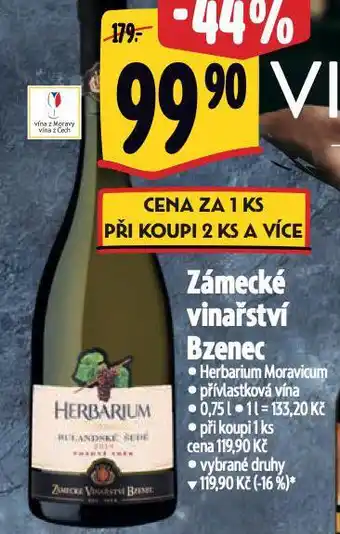 Albert Zámecké vinařství bzenec nabídka