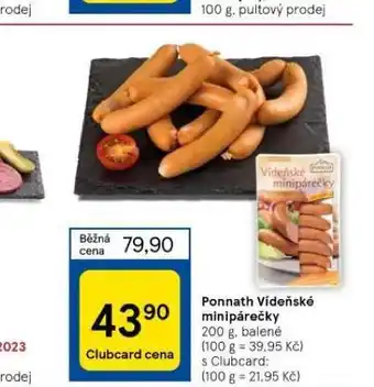 Tesco Vídeňské minipárečky nabídka