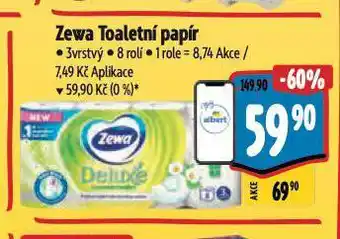 Albert Zewa toaletní papír nabídka
