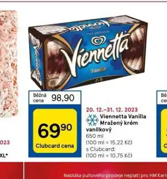 Tesco Vienetta vanilla mražený krém nabídka