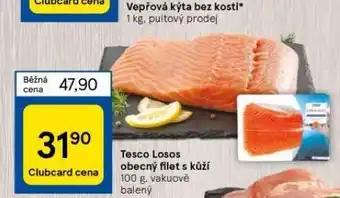 Tesco Losos obecný filet s kůží nabídka
