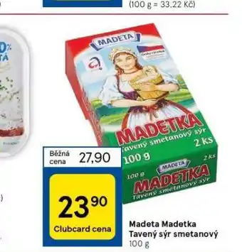 Tesco Madeta madetka tavený sýr smetanový nabídka