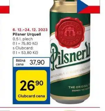 Tesco Pivo pilsner urquell nabídka