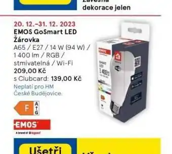 Tesco Emos gosmart led žárovka nabídka