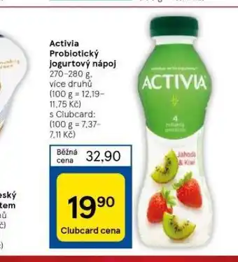 Tesco Activia probiotický jogurtový nápoj nabídka