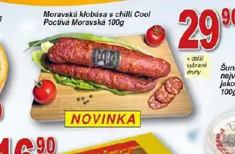 Hruška Moravská klobása s chilli nabídka