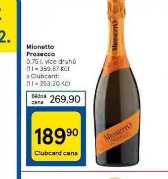 Tesco Mionetto prosecco nabídka
