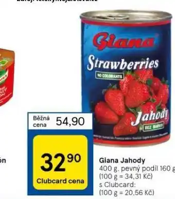Tesco Giana jahody nabídka