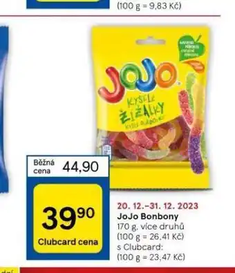 Tesco Jojo bonbony nabídka