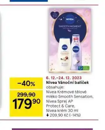 Tesco Nivea vánoční balíček nabídka