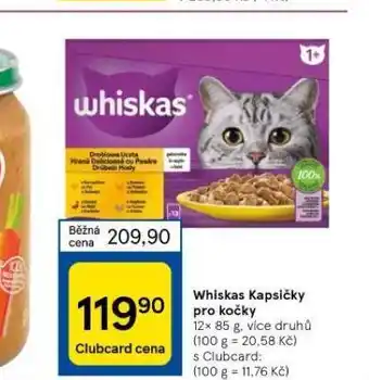 Tesco Whiskas kapsičky pro kočky nabídka