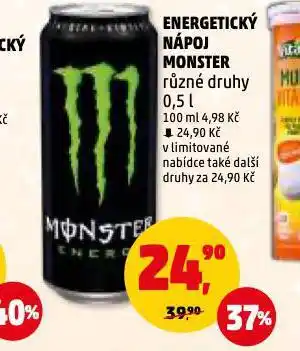 Penny Market Monster energy drink nabídka