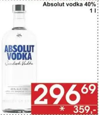 Jip Absolut vodka 40%: 1l nabídka