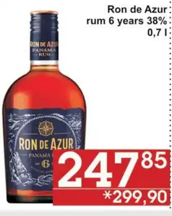 Jip Ron de Azur: rum 6 years 38% 0.7l nabídka