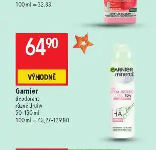 Globus Garnier deodorant nabídka
