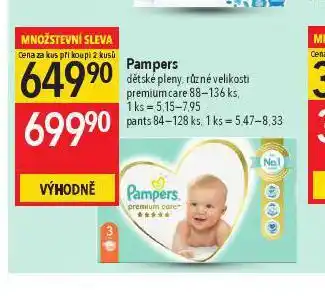 Globus Pampers dětské pleny nabídka