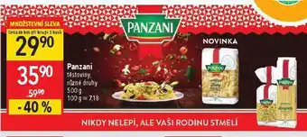 Globus Panzani těstoviny nabídka