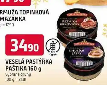 Trefa Veselá pastýřka paštika 160g, vybrané druhy nabídka