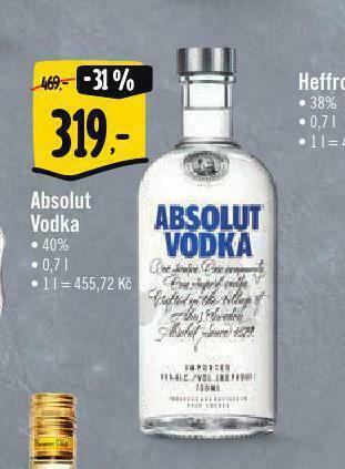 Albert Absolut vodka nabídka