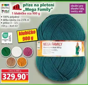 Norma příze na pletení ,,Mega Family" nabídka