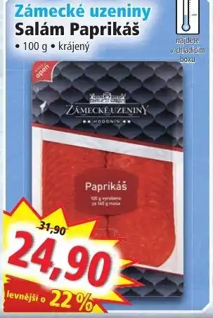 Zámecké uzeniny Salám Paprikáš