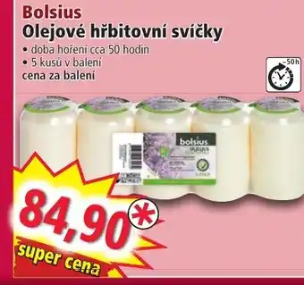 Norma Bolsius Olejové hřbitovní svíčky nabídka