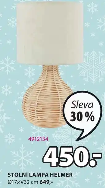 JYSK STOLNÍ LAMPA HELMER nabídka