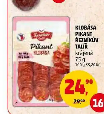 Penny Market Klobása pikant řezníkův talíř, 75 g nabídka