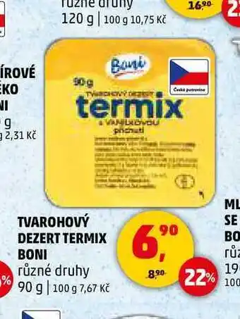 Penny Market Tvarohový dezert termix boni, 90 g nabídka