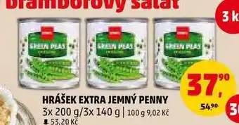 Penny Market Hrášek extra jemný penny, 3x 200 g nabídka