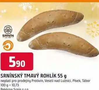 Trefa Srnínský tmavý rohlík 55 g nabídka